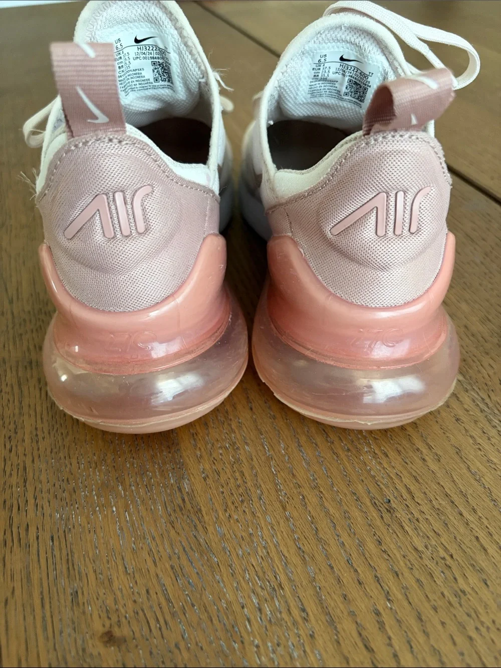 Nike Women's Athletic Sneakers in Pale Pink and White